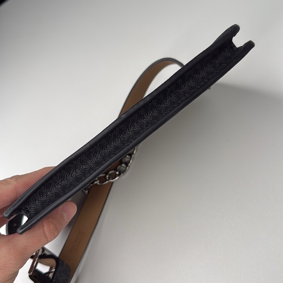 Michael Kors MK Signature Pull Chain Belt Bag black signature logo purse - Picture 7 of 12